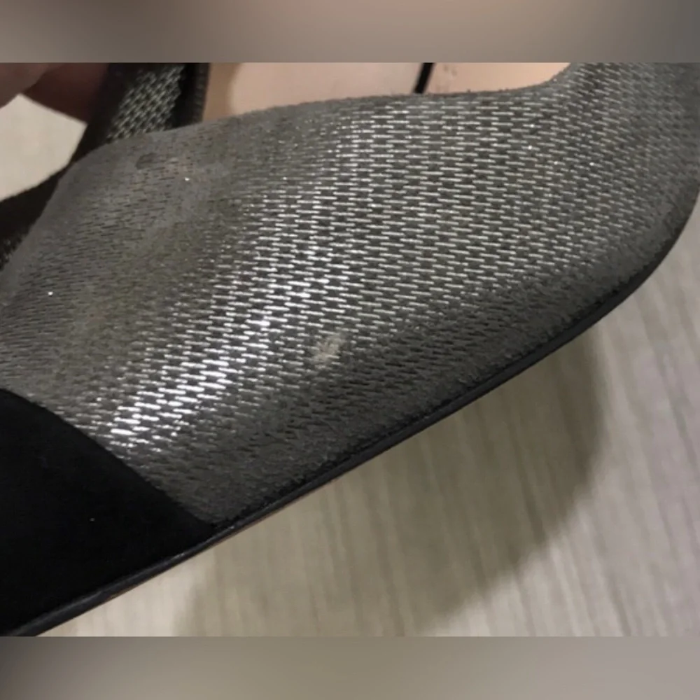 Tory Burch 'Shaila'  Leather Pump Pointy Toe colorblock grey & black size 6